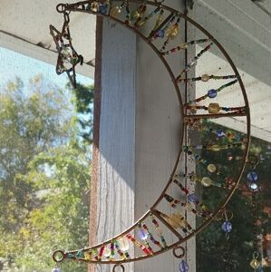 Moon Beaded Wind Chime